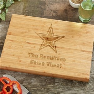 NFL Dallas Cowboys Personalized Bamboo Cutting Board- 10x14 - 39001