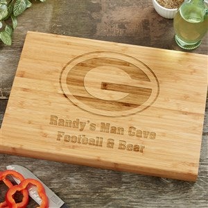 NFL Green Bay Packers Personalized Bamboo Cutting Board- 14x18 - 39014-L