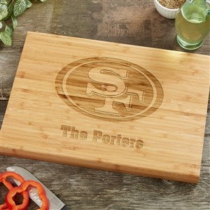 NFL San Francisco 49ers Personalized Bamboo Cutting Board- 10x14 - 39018
