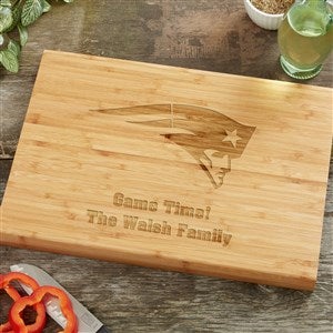NFL New England Patriots Personalized Bamboo Cutting Board- 10x14 - 39020