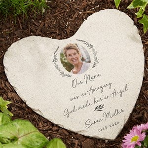 So Amazing God Made An Angel Personalized Photo Heart Garden Stone - 39023