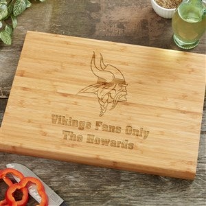 NFL Minnesota Vikings Personalized Bamboo Cutting Board- 14x18 - 39027-L