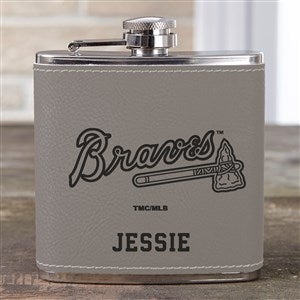 MLB Atlanta Braves Leatherette Personalized Flask - 39037