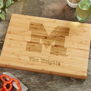 NCAA Michigan Wolverines Personalized Bamboo Cutting Board- 14x18 - 39049-L