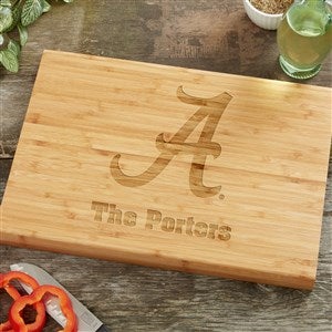 NCAA Alabama Crimson Tide Personalized Bamboo Cutting Board- 14x18 - 39050-L