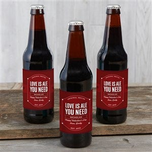 Beer My Valentine Personalized Beer Bottle Labels- Set of 6 - 39134