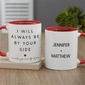 By Your Side Personalized Valentines Day Coffee Mug 11 oz.- Red - 39139-R