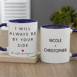 By Your Side Personalized Valentines Day Coffee Mug 11 oz.- Blue - 39139-BL