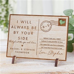 By Your Side Personalized Wood Postcard-Whitewash - 39142-W