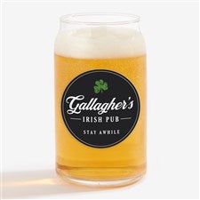 Irish Home Personalized 16oz. Beer Can Glass - 39153-B
