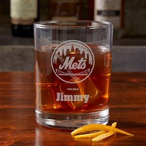 MLB New York Mets Engraved Old Fashioned Whiskey Glass - 39209