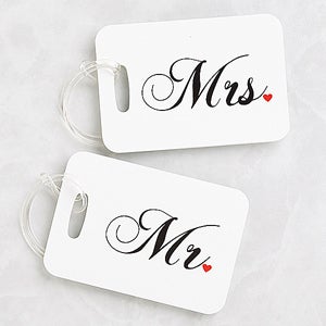 Mr. and Mrs. Personalized Luggage Tags - 3921