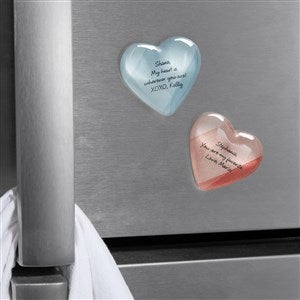 Romantic Write Your Own Message Personalized Acrylic Heart Magnet - 39228