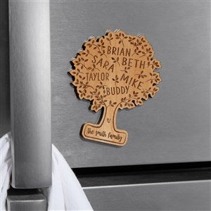 Family Tree Of Life Personalized Wood Magnet - Natural - 39229-N
