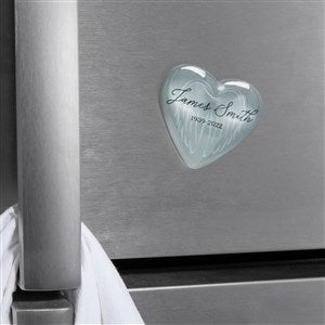 On Angels Wings Personalized Acrylic Heart Magnet - 39244
