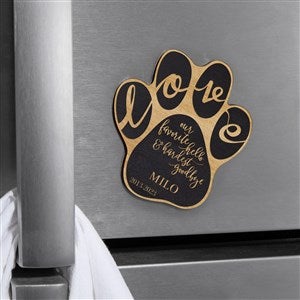 Hardest Goodbye Pet Memorial Personalized Wood Magnet- Black Stain - 39256-BL