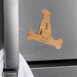Dog Breed Personalized Wood Magnet- Natural - 39259-N