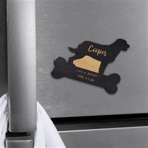 Dog Breed Personalized Wood Magnet- Black Stain - 39259-BL
