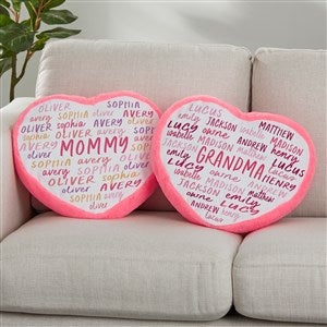 Grateful Heart Personalized Pink Heart Throw Pillow - 39260