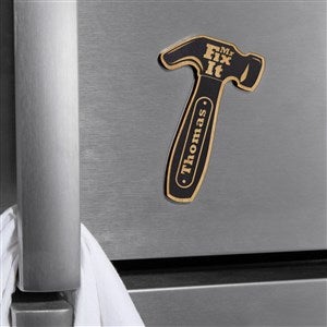 Mr. Fix-It Hammer Personalized Wood Magnet- Black Stain - 39265-BL
