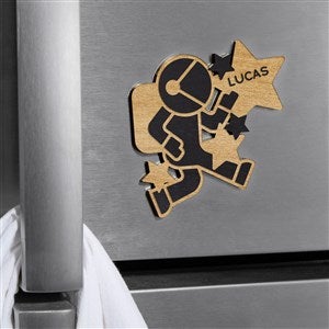 Astronaut Personalized Wood Magnet- Black Stain - 39273-BL