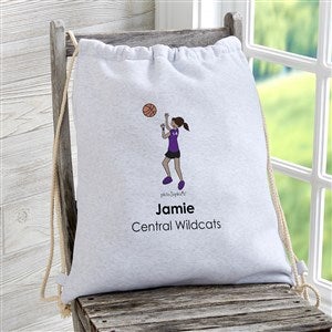 philoSophies® Basketball Personalized Sweatshirt Drawstring Bag - 39292