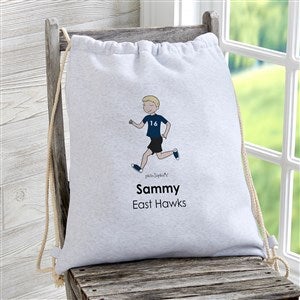 philoSophies® Cross Country Personalized Sweatshirt Drawstring Bag - 39293