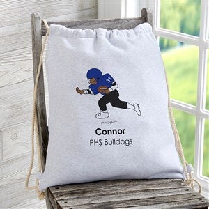 philoSophies® Football Personalized Sweatshirt Drawstring Bag - 39294