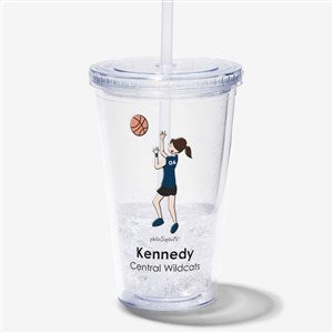 philoSophies® Basketball Personalized Acrylic Insulated Tumbler - 39298