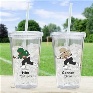 philoSophies® Football Personalized Acrylic Insulated Tumbler - 39300