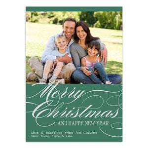 Elegant Foil Christmas Photocard - 39310D