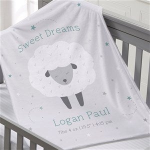 Baby Sheep Personalized Baby 30x40 Plush Fleece Blanket - 39327-SF
