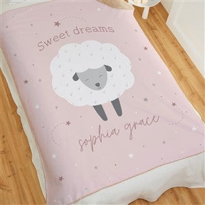 Baby Sheep Personalized Baby 50x60 Sherpa Blanket - 39327-SM