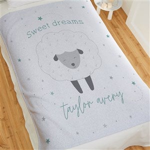 Baby Sheep Personalized Baby 50x60 Sweatshirt Blanket - 39327-SW