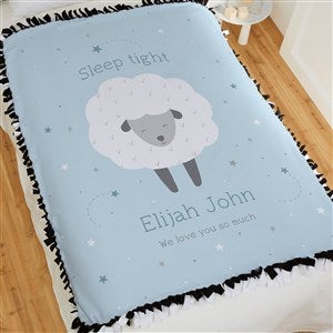 Baby Sheep Personalized Baby 50x60 Tie Blanket - 39327-T