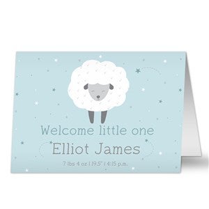 Baby Sheep Personalized Baby Greeting Card - 39341