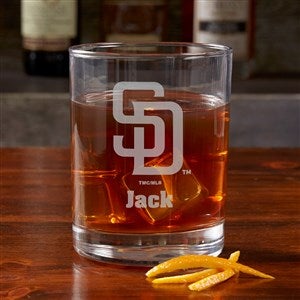 MLB San Diego Padres Engraved Old Fashioned Whiskey Glass - 39343