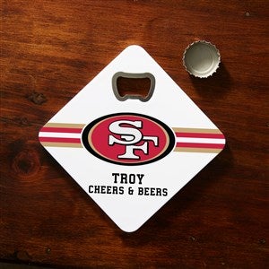 NFL San Francisco 49ers Personalized Bottle Opener Coaster - 39364