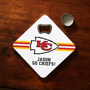 NFL Kansas City Chiefs Personalized Bottle Opener Coaster - 39371