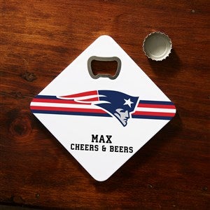 NFL New England Patriots Personalized Bottle Opener Coaster - 39372