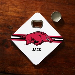 NCAA Arkansas Razorbacks Personalized Bottle Opener Coaster - 39389