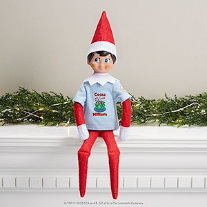 The Elf on the Shelf® Cocoa Personalized Claus Couture Blue Elf Shirt - 39398-B