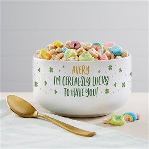 Cerealsly Lucky To have You Personalized 14 oz. Cereal Bowl - 39448