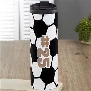 Soccer Personalized 16 oz. Travel Tumbler - 39456