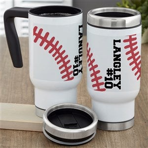 Baseball Personalized 14 oz. Commuter Travel Mug - 39458