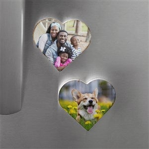 Personalized Photo Wooden Heart Fridge Magnet - 39498