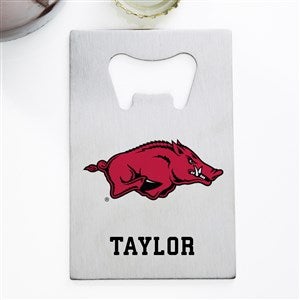 NCAA Arkansas Razorbacks Personalized Credit Card Size Bottle Opener - 39531