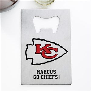 NFL Kansas City Chiefs Personalized Credit Card Size Bottle Opener - 39557