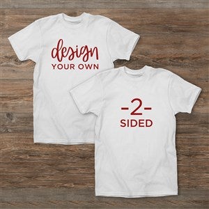 Design Your Own 2 Sided Hanes® Adult T-Shirt- White - 39579-DBS-W