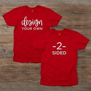 Design Your Own 2 Sided Hanes® Adult T-Shirt- Red - 39579-DBS-R